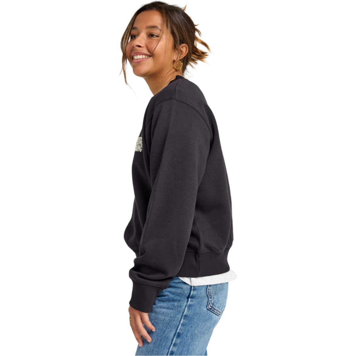 2025 Billabong Dame Family Tree Crew Fleece EBJSF00191 - Black Pebble